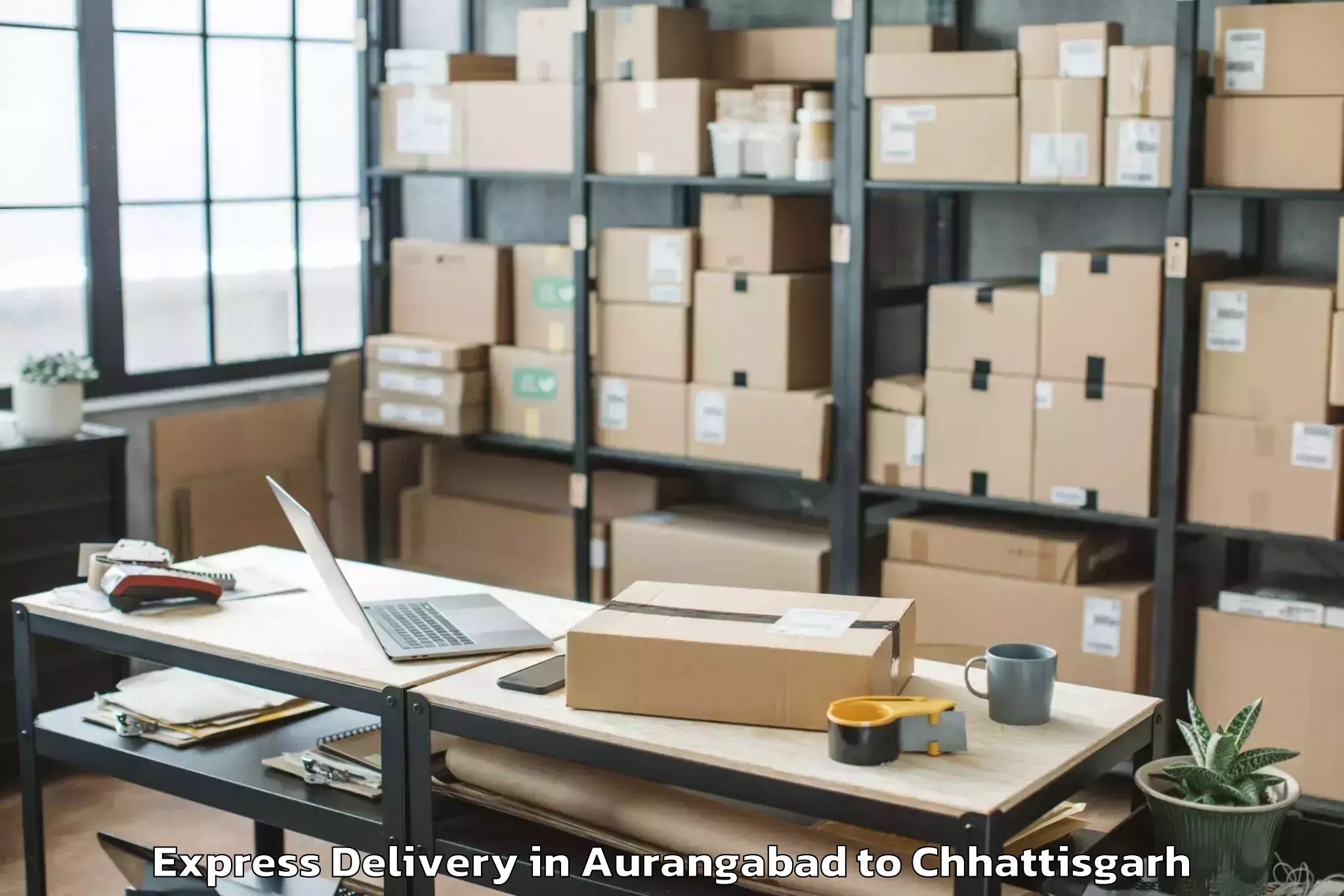 Leading Aurangabad to Op Jindal University Raigarh Express Delivery Provider